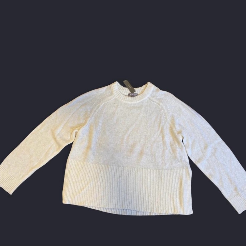 J. Crew Soft Cream Knit Sweater